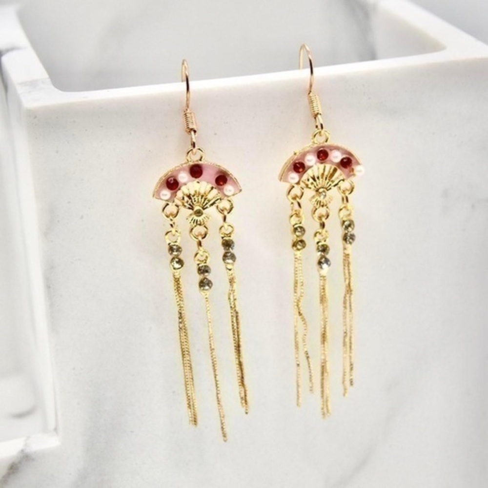 Japanese Fan Earrings